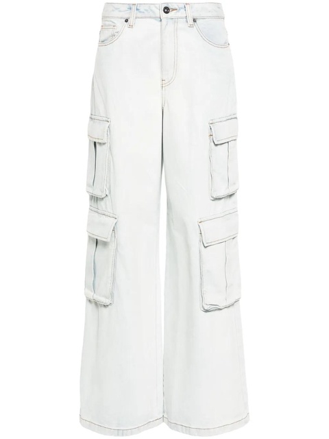 Self-Portrait cargo wide-leg jeans - Blue - zdjęcie produktu nr 1