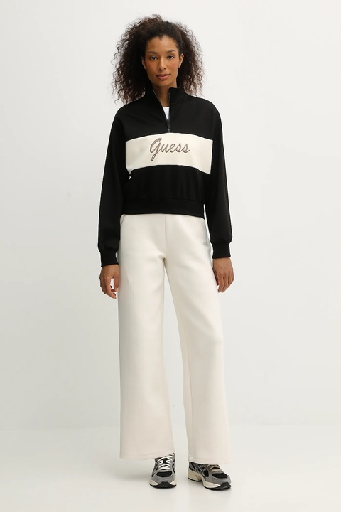 Guess bluza FABIA damska kolor czarny z aplikacją V5BQ00 KCX22 - zdjęcie produktu nr 2