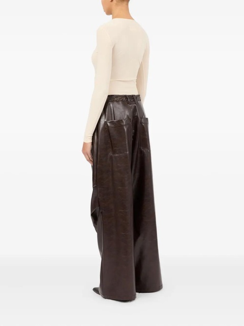 MM6 Maison Margiela draped trousers - Brown - zdjęcie produktu nr 1