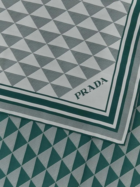 Prada geometric foulard - White - zdjęcie produktu nr 2