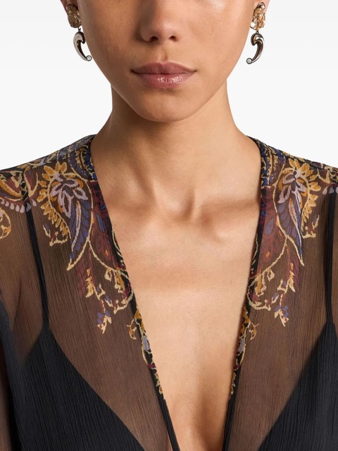 ETRO paisley crystal earrings - Neutrals - zdjęcie produktu nr 2