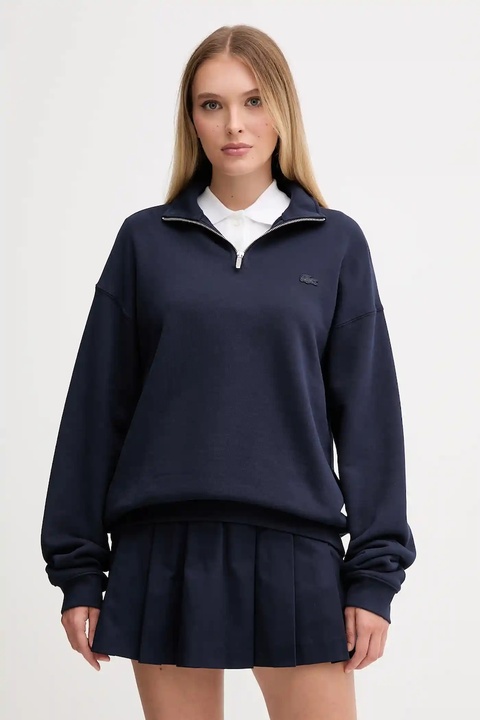 Lacoste bluza bawełniana kolor granatowy gładka SH7759 - zdjęcie produktu nr 2