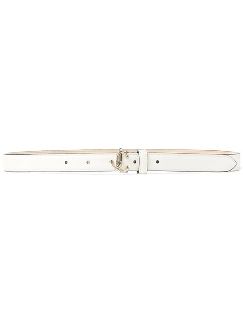 Jimmy Choo Helina logo-buckle belt - White - zdjęcie produktu nr 1