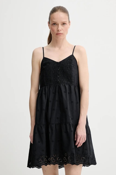 Levi's sukienka bawełniana CORA SL MINI DRESS kolor czarny mini rozkloszowana 001RJ - zdjęcie produktu nr 1
