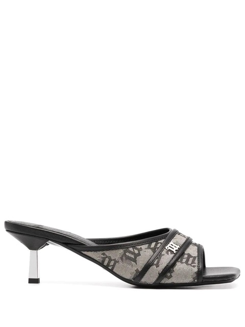 MISBHV 70mm monogram open-toe mules - Neutrals - zdjęcie produktu nr 1