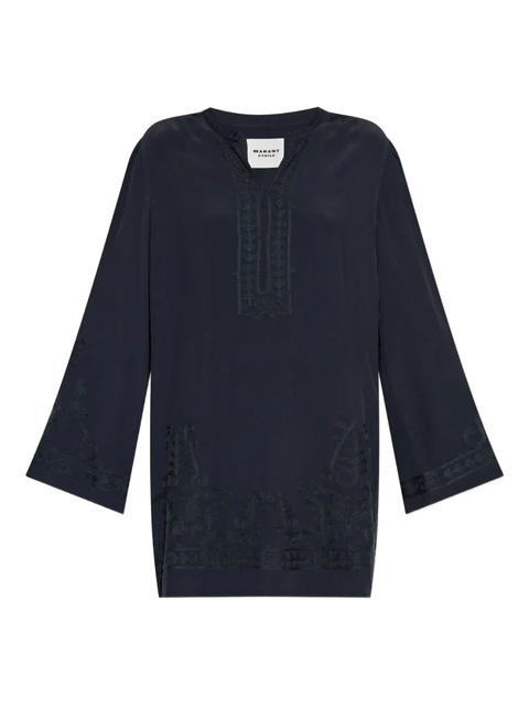 MARANT ÉTOILE embroidered-paisley mini dress - Black - zdjęcie produktu nr 1