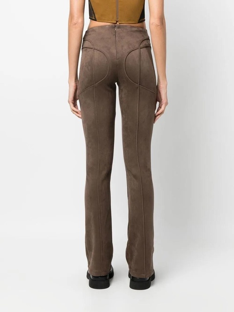 MISBHV tie-front faux suede trousers - Brown - zdjęcie produktu nr 2
