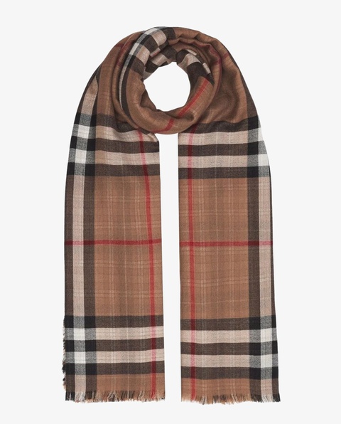BURBERRY - Dwustronny szalik z kaszmiru - zdjęcie produktu nr 1