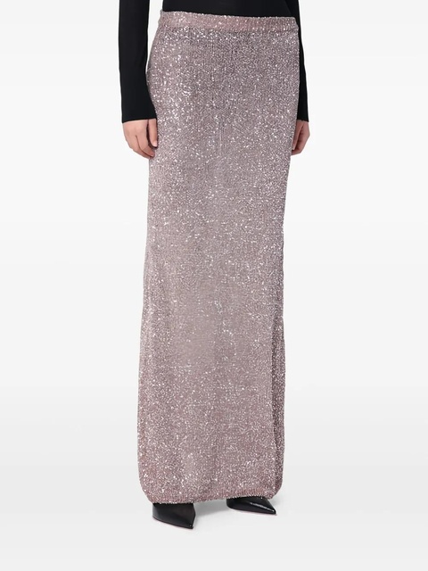 Balenciaga glitter-detailing skirt - Brown - zdjęcie produktu nr 2