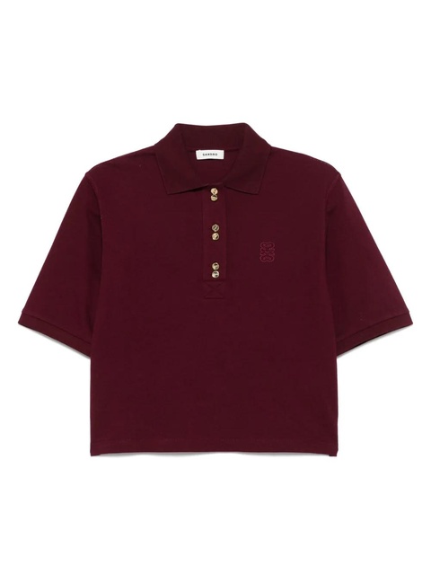 SANDRO logol-embroidered polo shirt - zdjęcie produktu nr 1