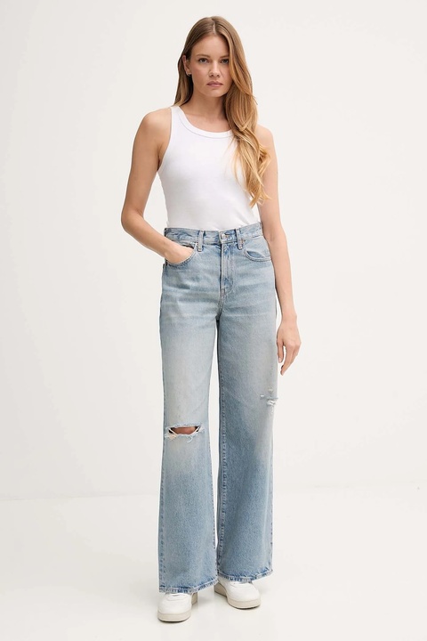 Calvin Klein Jeans jeansy damskie kolor niebieski LV047D745G - zdjęcie produktu nr 2