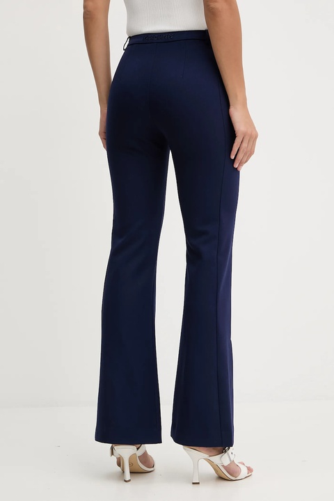 Patrizia Pepe spodnie damskie kolor granatowy szerokie medium waist 8P0754 A623 - zdjęcie produktu nr 2