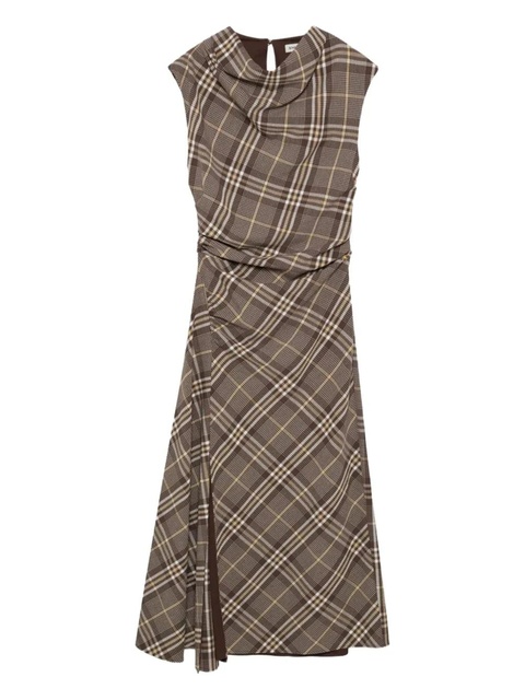 Simkhai Burke plaid-pattern dress - Brown - zdjęcie produktu nr 1