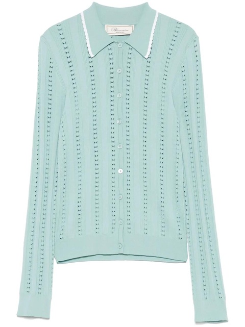 Blumarine open-knit cardigan - Blue - zdjęcie produktu nr 1