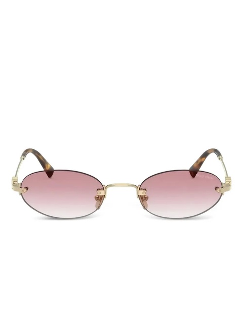 Miu Miu oval-frame sunglasses - Gold - zdjęcie produktu nr 1