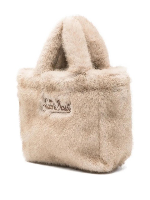 MC2 Saint Barth embroidered faux-fur tote bag - Neutrals - zdjęcie produktu nr 1