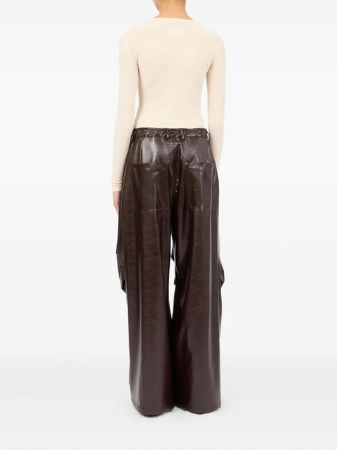 MM6 Maison Margiela draped trousers - Brown - zdjęcie produktu nr 2