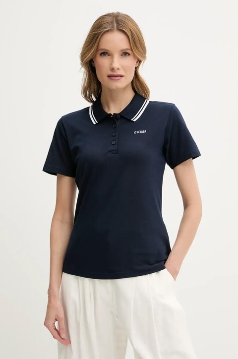 Guess polo AMARYLLIS damski kolor granatowy V5GP06 KCOK1 - zdjęcie produktu nr 1
