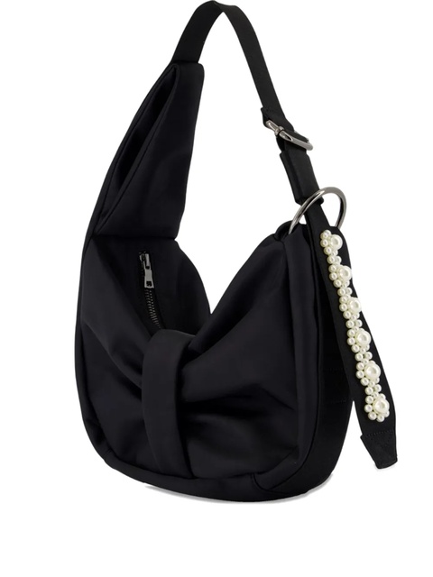 Simone Rocha mini Sling Bow beaded shoulder bag - Black - zdjęcie produktu nr 2
