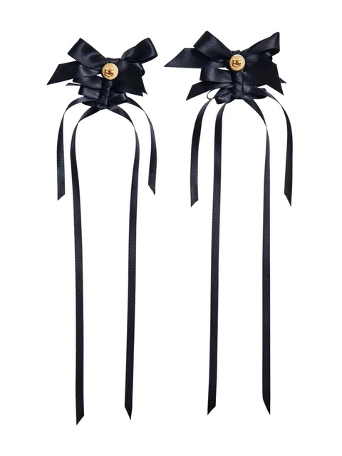 Simone Rocha multi-bow drip earrings - Black - zdjęcie produktu nr 2