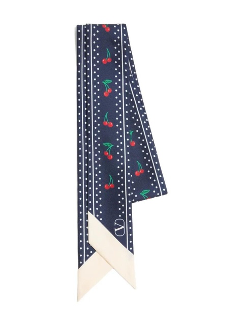 Valentino Garavani Cherryfic bandeau scarf - Blue - zdjęcie produktu nr 2