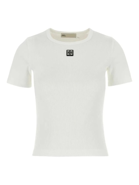 Tory Burch logo-patch T-shirt - White - zdjęcie produktu nr 2