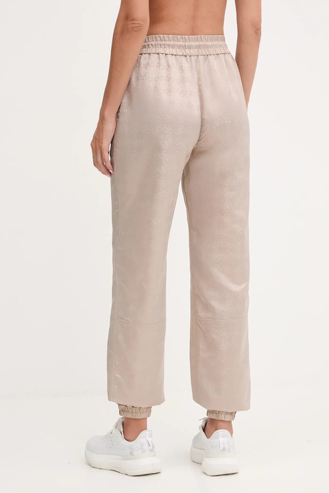 Guess spodnie AOP damskie kolor beżowy proste high waist V5YB14 WHFU0 - zdjęcie produktu nr 2
