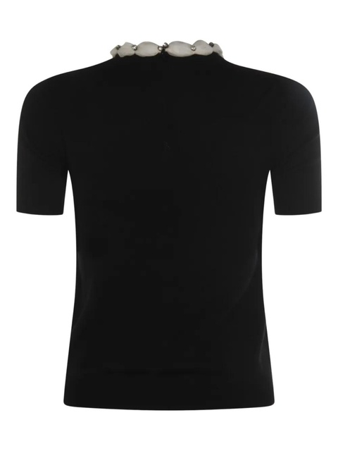 Valentino Garavani wool floral top - Black - zdjęcie produktu nr 2