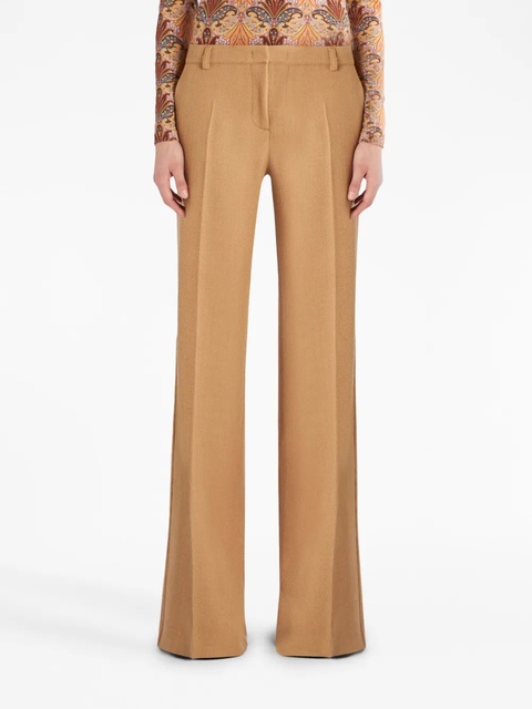 ETRO pressed-crease flared trousers - Brown - zdjęcie produktu nr 2