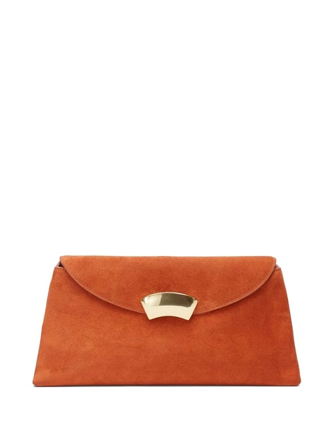 3.1 Phillip Lim curved-flap suede clutch - Orange - zdjęcie produktu nr 2