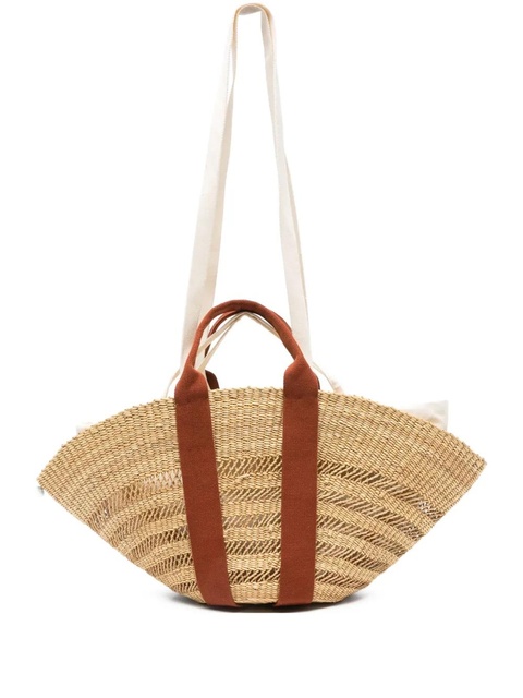 Muun straw shoulder bag - Neutrals - zdjęcie produktu nr 1