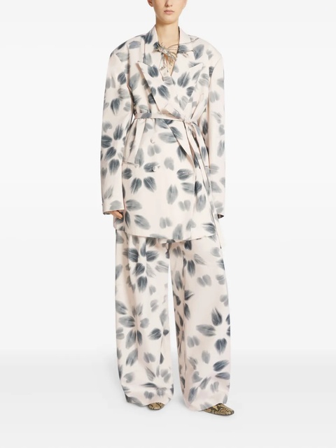 DRIES VAN NOTEN pleated wide-leg trousers - Neutrals - zdjęcie produktu nr 2