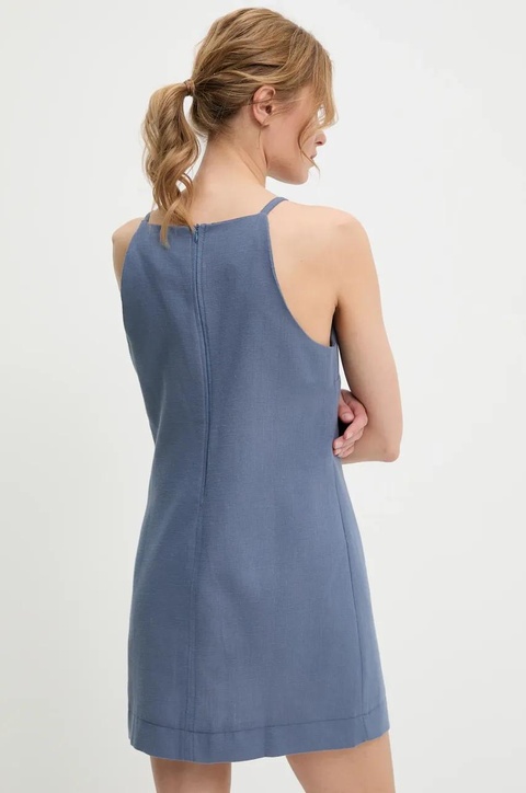 Answear.LAB sukienka bawełniana kolor niebieski mini dopasowana - zdjęcie produktu nr 2