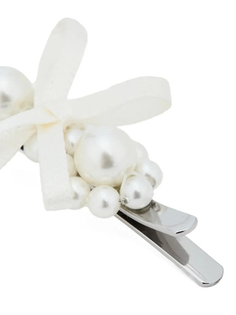 Simone Rocha pearl bow hair clip - White - zdjęcie produktu nr 2