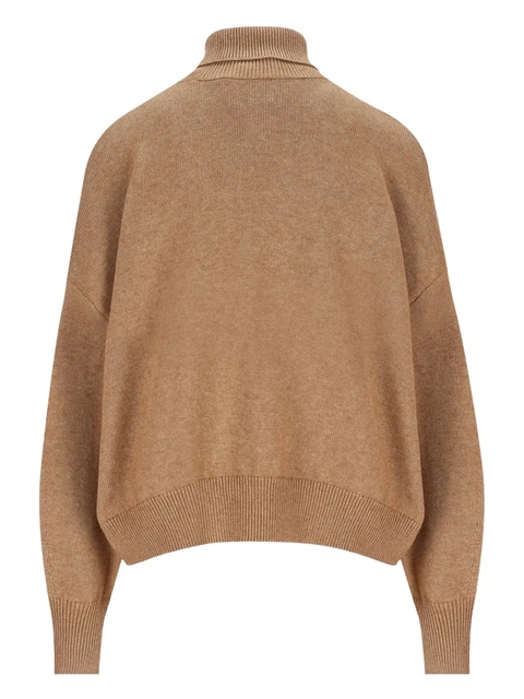 ISABEL MARANT embroidered-logo high-neck sweater - Brown - zdjęcie produktu nr 2
