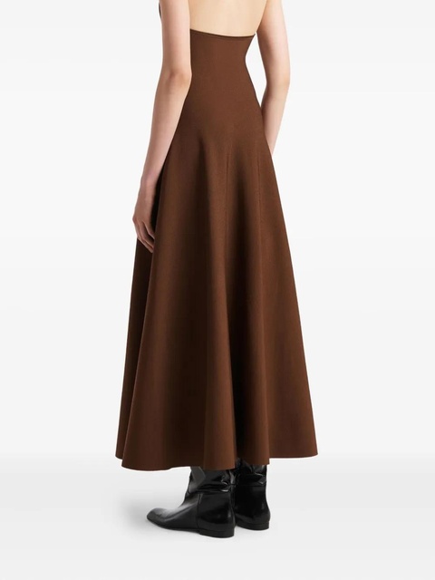 KHAITE halterneck midi dress - Brown - zdjęcie produktu nr 2