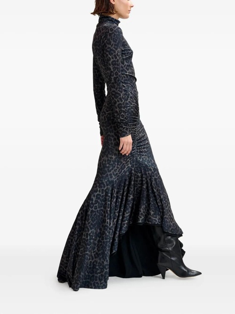 Essentiel Antwerp Ibys ruched asymmetric maxi dress - Black - zdjęcie produktu nr 2