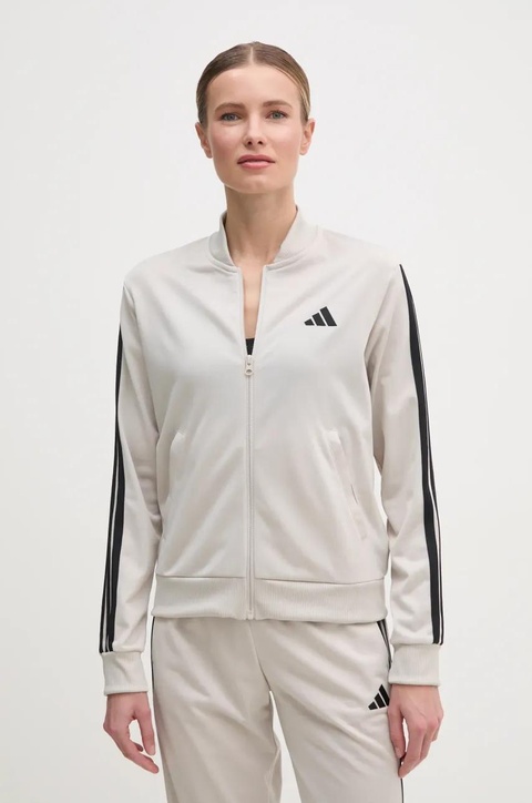 adidas dres 3-Stripes damski kolor beżowy JY1769 - zdjęcie produktu nr 2