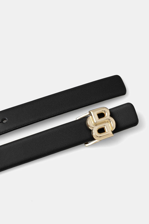 BOSS pasek skórzany dwustronny damski kolor czarny 50542179 - zdjęcie produktu nr 2