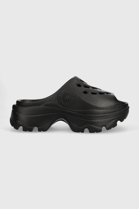 adidas by Stella McCartney klapki Clog damskie kolor czarny na platformie GW2050 - zdjęcie produktu nr 1