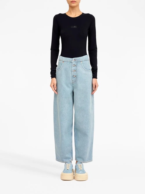 MM6 Maison Margiela mid-rise cropped jeans - Blue - zdjęcie produktu nr 1