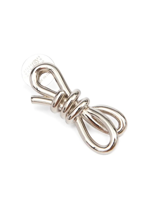 MM6 Maison Margiela mono knot earring - Silver - zdjęcie produktu nr 1