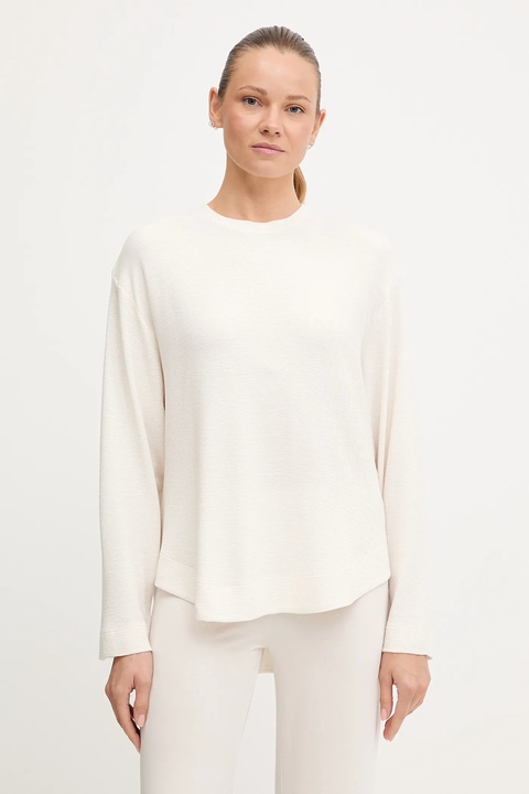 BOSS bluza lounge damska kolor beżowy gładka 50535769 - zdjęcie produktu nr 1