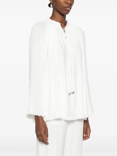 Lanvin plissé lace-up blouse - White - zdjęcie produktu nr 2