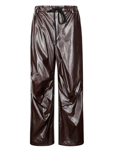 MM6 Maison Margiela drawstring-waist trousers - Brown - zdjęcie produktu nr 1