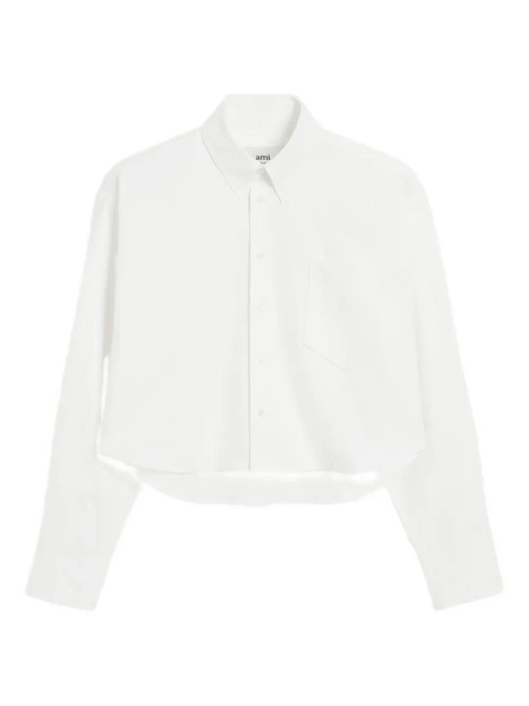 AMI Paris Ami de Coeur cropped shirt - White - zdjęcie produktu nr 1