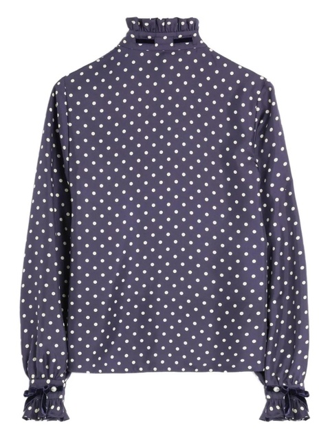 Valentino Garavani Plus de Pois-print twill shirt - Blue - zdjęcie produktu nr 2