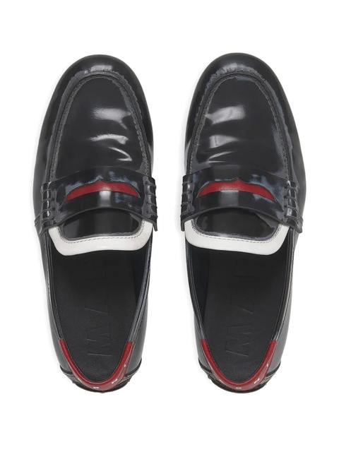Marni penny-strap leather loafers - Black - zdjęcie produktu nr 2