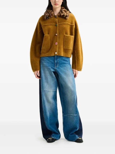 Essentiel Antwerp leopard-print collar cardigan - Brown - zdjęcie produktu nr 1