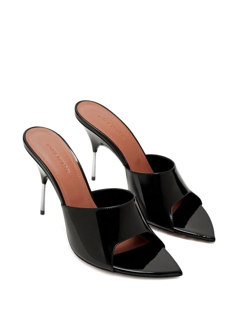 Amina Muaddi 95mm patent-leather sandals - Black - zdjęcie produktu nr 2
